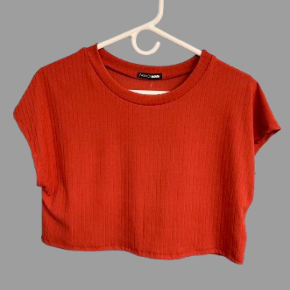 Fashion Nova Burnt Orange Crop Top
